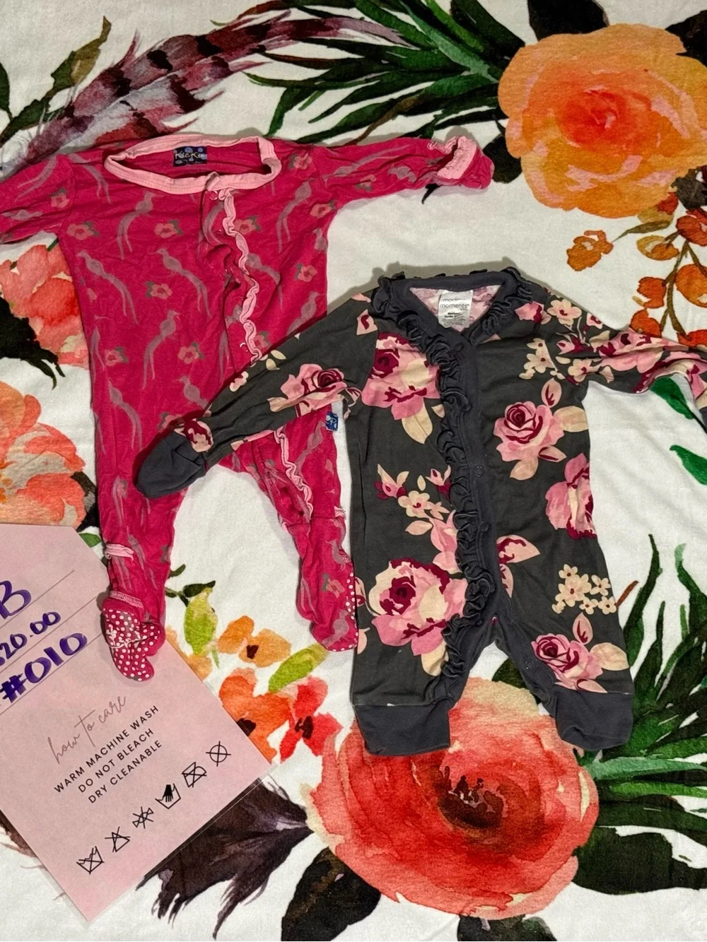 Mixed Baby Girl Onesie & Legging Lot - Floral, Pink, Yellow, Gray, White